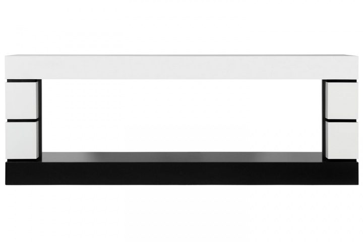 Изображение Каминокомплект Modern - Белый с черным с очагом Vision 60 LOG LED