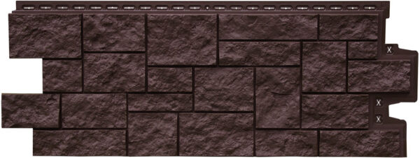 Изображение Фасадная панель Grand Line Стандарт Дикий камень коричневая
