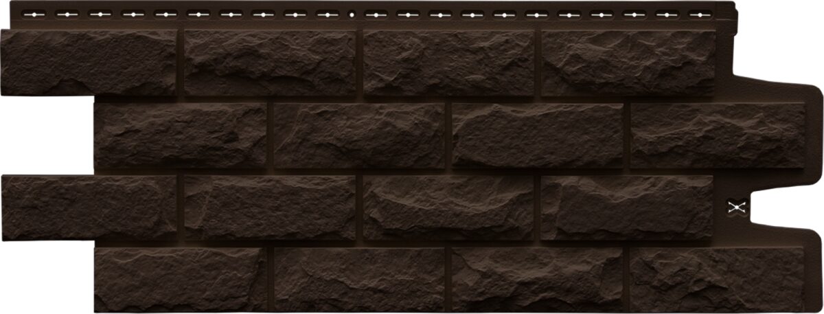 Изображение Фасадная панель Grand Line Стандарт Колотый камень коричневая