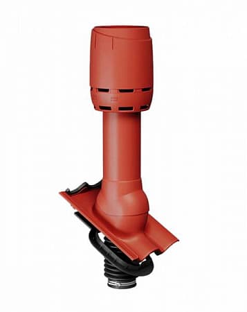 Изображение Комплект вентиляции сантехнического стояка Braas (Браас) для волновой черепицы, цвет красный