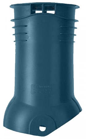 Изображение Насадка вентиляционной трубы для профиля Франкфурт и Янтарь для прохода стояков через кровлю Braas (Браас), цвет синий