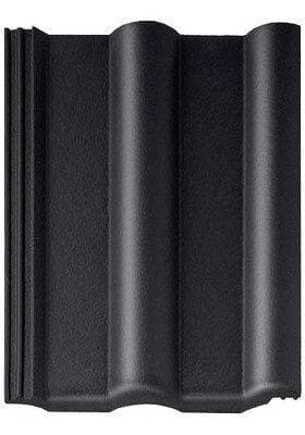 Изображение Рядовая черепица Braas (Браас), серия Франкфуртская, цвет черный, 420х330 мм