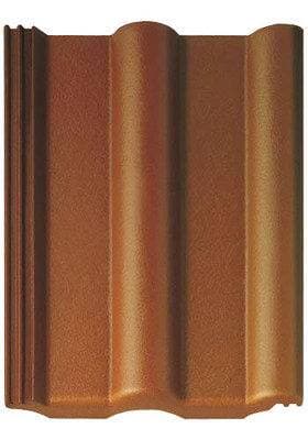 Изображение Рядовая черепица Braas (Браас), серия Франкфуртская, цвет коричневый, 420х330 мм