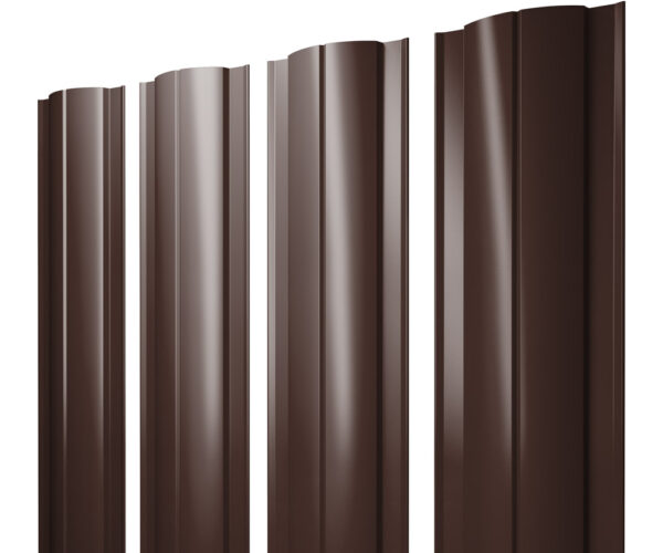 Изображение Штакетник Круглый с прямым резом 0,5 PurPro Matt 275 RAL 8017 шоколад
