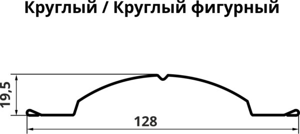 Изображение Штакетник Круглый фигурный 0,45 PE-Double RAL 7016 антрацитово-серый