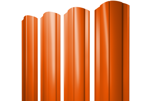Изображение Штакетник Круглый фигурный 0,45 PE RAL 2004 оранжевый