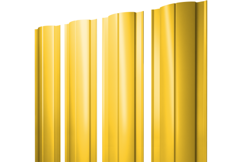 Изображение Штакетник Круглый с прямым резом 0,45 PE RAL 1018 цинково-желтый