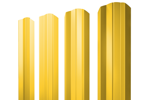 Изображение Штакетник М-образный А фигурный 0,45 PE RAL 1018 цинково-желтый
