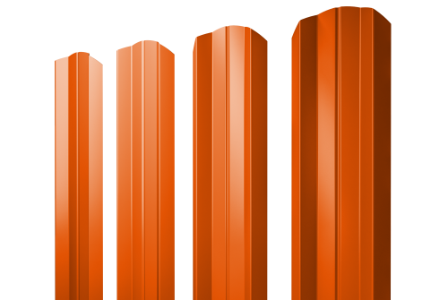 Изображение Штакетник М-образный А фигурный 0,45 PE RAL 2004 оранжевый