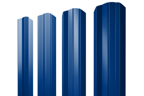 Изображение Штакетник М-образный А фигурный 0,45 PE RAL 5002 ультрамариново-синий