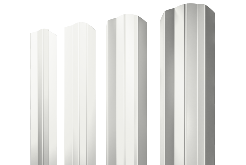 Изображение Штакетник М-образный А фигурный 0,45 PE RAL 9003 сигнальный белый