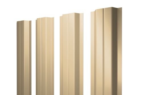 Изображение Штакетник П-образный A с прямым резом 0,4 PE RAL 1014 слоновая кость