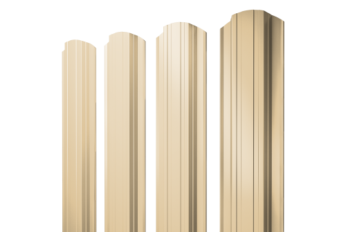 Изображение Штакетник Прямоугольный фигурный 0,45 PE RAL 1014 слоновая кость