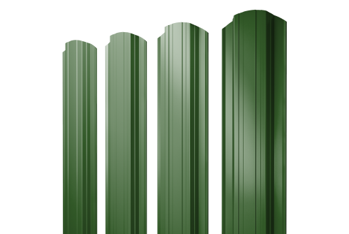 Изображение Штакетник Прямоугольный фигурный 0,45 PE RAL 6002 лиственно-зеленый