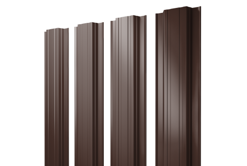 Изображение Штакетник Прямоугольный с прямым резом 0,4 PE-Double RAL 8017 шоколад