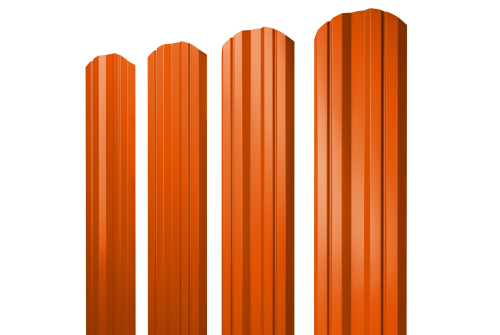 Изображение Штакетник Twin фигурный 0,45 PE RAL 2004 оранжевый