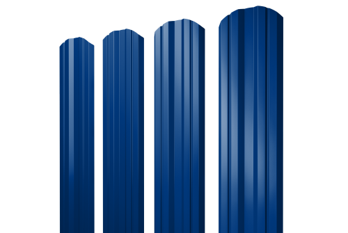 Изображение Штакетник Twin фигурный 0,45 PE RAL 5002 ультрамариново-синий