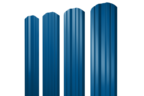 Изображение Штакетник Twin фигурный 0,45 PE RAL 5005 сигнальный синий