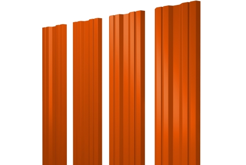 Изображение Штакетник Twin с прямым резом 0,45 PE RAL 2004 оранжевый