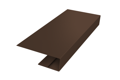 Изображение J-Профиль 12мм 0,45 Drap TwinColor RAL 8017 шоколад (2м)