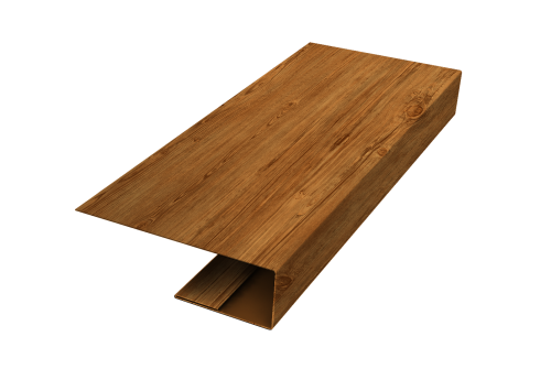 Изображение J-Профиль 12мм 0,45 Print Elite Golden Wood TwinColor (2м)