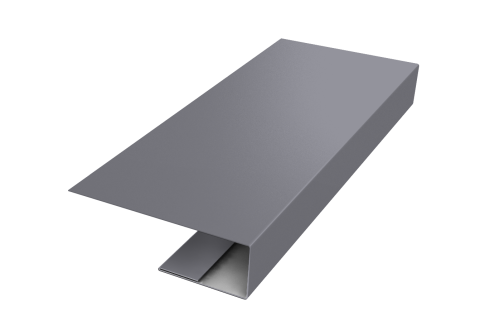 Изображение J-Профиль 12мм 0,5 Satin с пленкой RAL 7004 сигнальный серый (3м)