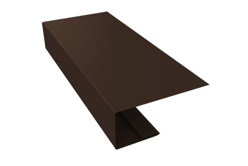 Изображение J-Профиль 18мм 0,45 Drap TwinColor RAL 8017 шоколад (3м)