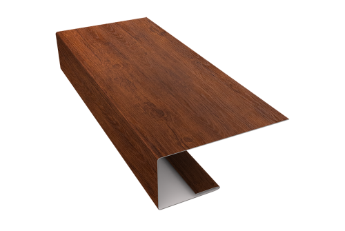 Изображение J-Профиль 18мм 0,45 Print Premium Grey Wood TwinColor (2м)