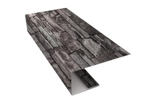Изображение J-Профиль 18мм 0,45 Print Elite Fine Stone TwinColor (3м)