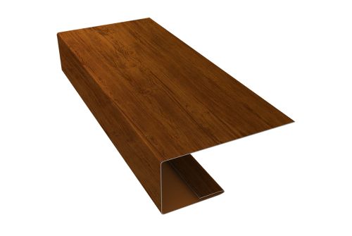 Изображение J-Профиль 18мм 0,45 Print Elite Golden Wood TwinColor (2м)