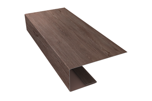 Изображение J-Профиль 18мм 0,45 Print Elite White Wood TwinColor (3м)