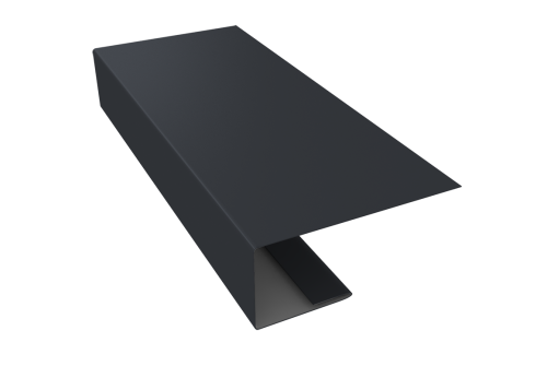 Изображение J-Профиль 18мм 0,5 Satin Matt TX RAL 7024 мокрый асфальт (3м)