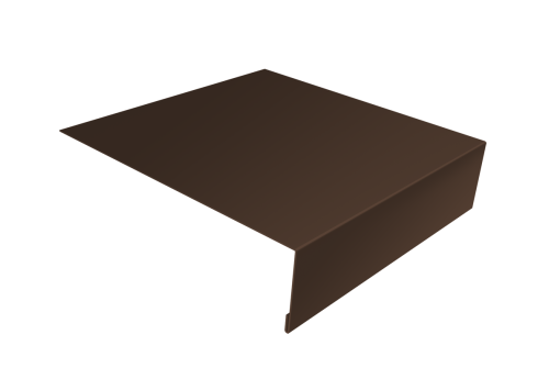 Изображение Планка лобовая/околооконная простая 190х50 0,4 PE-Double с пленкой RAL 8017 шоколад (3м)