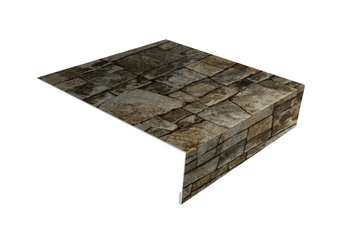 Изображение Планка лобовая/околооконная простая 190х50 0,45 Print Elite Fine Stone TwinColor (2м)