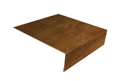 Изображение Планка лобовая/околооконная простая 190х50 0,45 Print Elite Golden Wood TwinColor (3м)