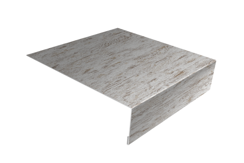 Изображение Планка лобовая/околооконная простая 190х50 0,45 Print Elite Snow Wood TwinColor (3м)