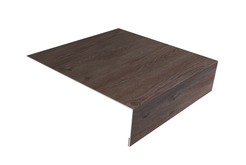 Изображение Планка лобовая/околооконная простая 190х50 0,45 Print Elite White Wood TwinColor (3м)