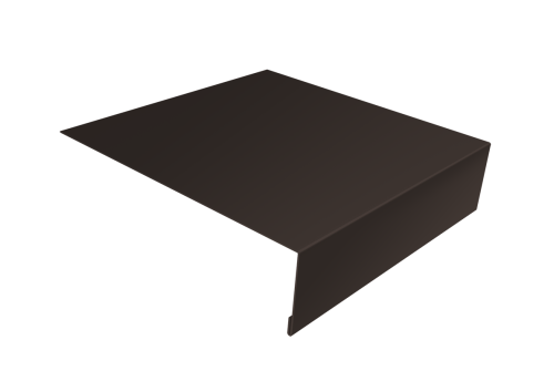Изображение Планка лобовая/околооконная простая 190х50 0,5 Atlas X с пленкой RR 32 темно-коричневый (3м)
