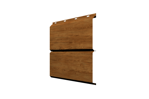 Изображение Софит ЭкоБрус без перфорации 0,345 Grand Line 0,45 Print Elite Golden Wood TwinColor