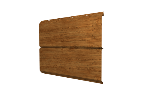Изображение Софит ЭкоБрус new c перфорацией 0,45 Print Elite Golden Wood TwinColor