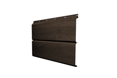 Изображение Софит ЭкоБрус с перфорацией 0,345 Grand Line 0,45 Print Elite Antique Wood TwinColor