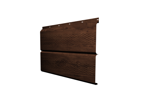 Изображение Софит ЭкоБрус с перфорацией 0,345 Grand Line 0,45 Print Elite с пленкой Cherry Wood TwinColor