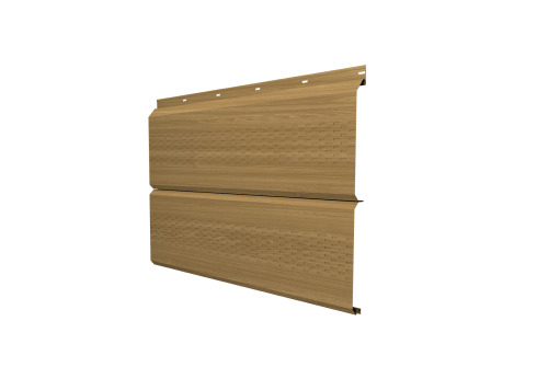 Изображение Софит ЭкоБрус с перфорацией 0,345 Grand Line 0,45 Print Elite с пленкой Honey Wood TwinColor