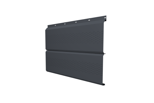 Изображение Софит ЭкоБрус с перфорацией 0,345 Grand Line 0,5 Satin Matt TX RAL 7024 мокрый асфальт
