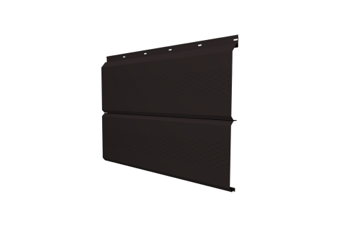Изображение Софит ЭкоБрус с перфорацией 0,345 Grand Line 0,5 Satin Matt RR 32 темно-коричневый