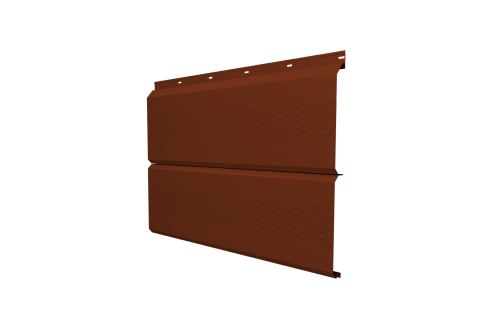 Изображение Софит ЭкоБрус с перфорацией 0,345 Grand Line 0,5 Satin RAL 3009 оксидно-красный