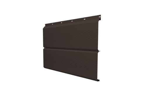 Изображение Софит ЭкоБрус с перфорацией 0,345 Grand Line 0,5 Satin с пленкой RR 32 темно-коричневый