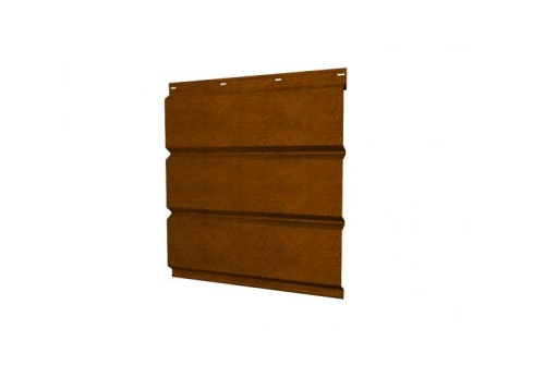 Изображение Софит металлический без перфорации 0,45 Print Elite с пленкой Golden Wood TwinColor