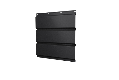 Изображение Софит металлический без перфорации 0,5 Satin с пленкой RAL 9005 черный