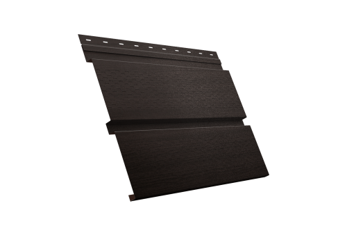 Изображение Софит металлический Квадро Брус с перфорацией 0,45 Print Elite с пленкой Coffee Wood TwinColor
